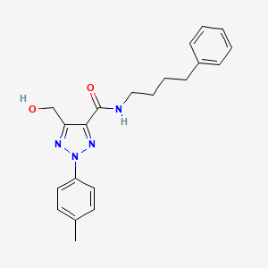 molecular formula C21H24N4O2 B11380344 5-(hydroxymethyl)-2-(4-methylphenyl)-N-(4-phenylbutyl)-2H-1,2,3-triazole-4-carboxamide 