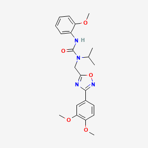 1-{[3-(3,4-Dimethoxyphenyl)-1,2,4-oxadiazol-5-yl]methyl}-3-(2-methoxyphenyl)-1-propan-2-ylurea