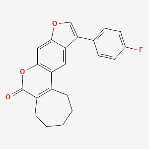 11-(4-fluorophenyl)-2,3,4,5-tetrahydrocyclohepta[c]furo[3,2-g]chromen-6(1H)-one