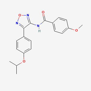 4-methoxy-N-{4-[4-(propan-2-yloxy)phenyl]-1,2,5-oxadiazol-3-yl}benzamide