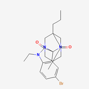 molecular formula C21H26BrN3O2 B11380375 5'-Bromo-1'-ethyl-5-methyl-7-propyl-6H-spiro[1,3-diazatricyclo[3.3.1.1(3,7)]decane-2,3'-indole]-2',6(1'H)-dione 