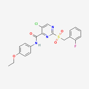 5-chloro-N-(4-ethoxyphenyl)-2-[(2-fluorobenzyl)sulfonyl]pyrimidine-4-carboxamide