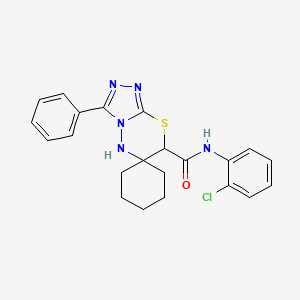 N-(2-chlorophenyl)-3'-phenylspiro[cyclohexane-1,6'-[1,2,4]triazolo[3,4-b][1,3,4]thiadiazine]-7'-carboxamide