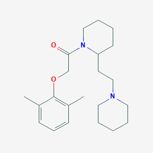 molecular formula C22H34N2O2 B11380419 1-[(2,6-Dimethylphenoxy)acetyl]-2-(2-piperidin-1-ylethyl)piperidine 