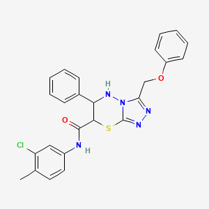 N-(3-chloro-4-methylphenyl)-3-(phenoxymethyl)-6-phenyl-6,7-dihydro-5H-[1,2,4]triazolo[3,4-b][1,3,4]thiadiazine-7-carboxamide