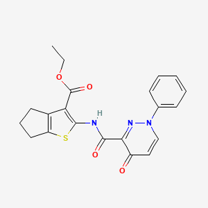 ethyl 2-{[(4-oxo-1-phenyl-1,4-dihydropyridazin-3-yl)carbonyl]amino}-5,6-dihydro-4H-cyclopenta[b]thiophene-3-carboxylate