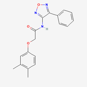 molecular formula C18H17N3O3 B11380447 2-(3,4-dimethylphenoxy)-N-(4-phenyl-1,2,5-oxadiazol-3-yl)acetamide 