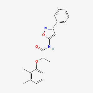 molecular formula C20H20N2O3 B11380468 2-(2,3-dimethylphenoxy)-N-(3-phenyl-1,2-oxazol-5-yl)propanamide 