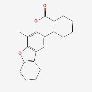 7-methyl-1,2,3,4,9,10,11,12-octahydro-5H-benzo[c][1]benzofuro[3,2-g]chromen-5-one