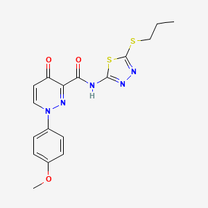 1-(4-methoxyphenyl)-4-oxo-N-[5-(propylsulfanyl)-1,3,4-thiadiazol-2-yl]-1,4-dihydropyridazine-3-carboxamide