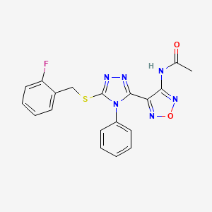 N-(4-{5-[(2-fluorobenzyl)sulfanyl]-4-phenyl-4H-1,2,4-triazol-3-yl}-1,2,5-oxadiazol-3-yl)acetamide