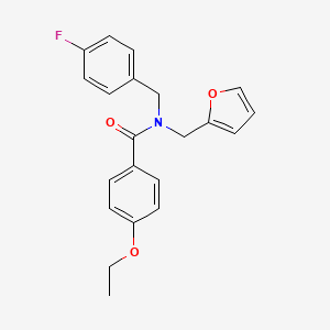 4-ethoxy-N-(4-fluorobenzyl)-N-(furan-2-ylmethyl)benzamide