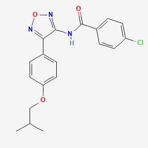 4-chloro-N-{4-[4-(2-methylpropoxy)phenyl]-1,2,5-oxadiazol-3-yl}benzamide