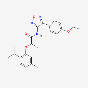 N-[4-(4-ethoxyphenyl)-1,2,5-oxadiazol-3-yl]-2-[5-methyl-2-(propan-2-yl)phenoxy]propanamide