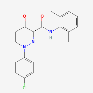 molecular formula C19H16ClN3O2 B11380566 1-(4-chlorophenyl)-N-(2,6-dimethylphenyl)-4-oxo-1,4-dihydropyridazine-3-carboxamide 