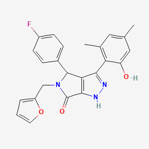 4-(4-fluorophenyl)-5-(furan-2-ylmethyl)-3-(2-hydroxy-4,6-dimethylphenyl)-4,5-dihydropyrrolo[3,4-c]pyrazol-6(1H)-one