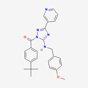 (4-tert-butylphenyl){5-[(4-methoxybenzyl)amino]-3-(pyridin-3-yl)-1H-1,2,4-triazol-1-yl}methanone