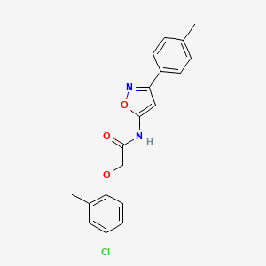 molecular formula C19H17ClN2O3 B11380664 2-(4-chloro-2-methylphenoxy)-N-[3-(4-methylphenyl)-1,2-oxazol-5-yl]acetamide 