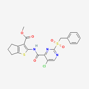 methyl 2-({[2-(benzylsulfonyl)-5-chloropyrimidin-4-yl]carbonyl}amino)-5,6-dihydro-4H-cyclopenta[b]thiophene-3-carboxylate