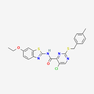 5-chloro-N-(6-ethoxy-1,3-benzothiazol-2-yl)-2-[(4-methylbenzyl)sulfanyl]pyrimidine-4-carboxamide