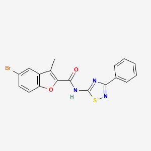 5-bromo-3-methyl-N-(3-phenyl-1,2,4-thiadiazol-5-yl)-1-benzofuran-2-carboxamide