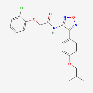 molecular formula C20H20ClN3O4 B11380701 2-(2-chlorophenoxy)-N-{4-[4-(2-methylpropoxy)phenyl]-1,2,5-oxadiazol-3-yl}acetamide 