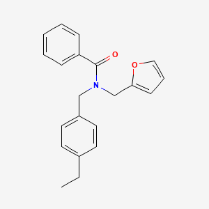 molecular formula C21H21NO2 B11380703 N-(4-ethylbenzyl)-N-(furan-2-ylmethyl)benzamide 