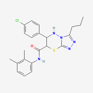 molecular formula C22H24ClN5OS B11380707 6-(4-chlorophenyl)-N-(2,3-dimethylphenyl)-3-propyl-6,7-dihydro-5H-[1,2,4]triazolo[3,4-b][1,3,4]thiadiazine-7-carboxamide 