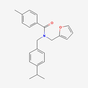 N-(furan-2-ylmethyl)-4-methyl-N-[4-(propan-2-yl)benzyl]benzamide