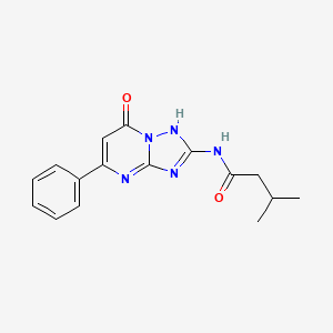 N-(7-hydroxy-5-phenyl[1,2,4]triazolo[1,5-a]pyrimidin-2-yl)-3-methylbutanamide