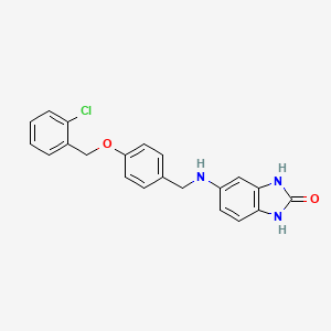 5-({4-[(2-chlorobenzyl)oxy]benzyl}amino)-1,3-dihydro-2H-benzimidazol-2-one