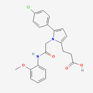 3-[5-(4-chlorophenyl)-1-{2-[(2-methoxyphenyl)amino]-2-oxoethyl}-1H-pyrrol-2-yl]propanoic acid