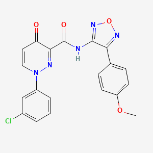 molecular formula C20H14ClN5O4 B11380753 1-(3-chlorophenyl)-N-[4-(4-methoxyphenyl)-1,2,5-oxadiazol-3-yl]-4-oxo-1,4-dihydropyridazine-3-carboxamide 