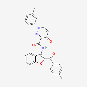 1-(3-methylphenyl)-N-{2-[(4-methylphenyl)carbonyl]-1-benzofuran-3-yl}-4-oxo-1,4-dihydropyridazine-3-carboxamide