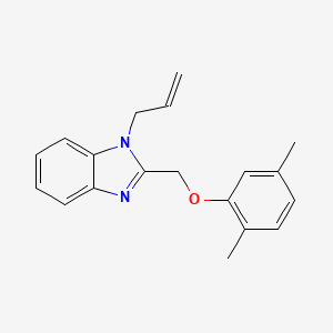 molecular formula C19H20N2O B11380790 2-[(2,5-dimethylphenoxy)methyl]-1-(prop-2-en-1-yl)-1H-benzimidazole 