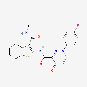 N-[3-(ethylcarbamoyl)-4,5,6,7-tetrahydro-1-benzothiophen-2-yl]-1-(4-fluorophenyl)-4-oxo-1,4-dihydropyridazine-3-carboxamide