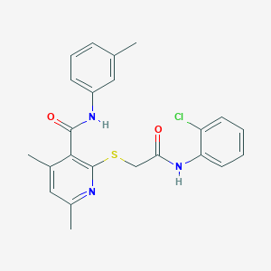 2-({2-[(2-chlorophenyl)amino]-2-oxoethyl}sulfanyl)-4,6-dimethyl-N-(3-methylphenyl)pyridine-3-carboxamide