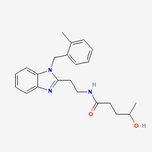 4-hydroxy-N-{2-[1-(2-methylbenzyl)-1H-benzimidazol-2-yl]ethyl}pentanamide