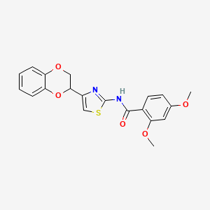 molecular formula C20H18N2O5S B11380840 N-[4-(2,3-dihydro-1,4-benzodioxin-2-yl)-1,3-thiazol-2-yl]-2,4-dimethoxybenzamide 