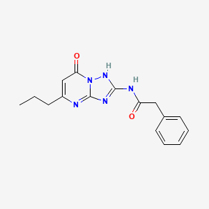 molecular formula C16H17N5O2 B11380845 N-(7-hydroxy-5-propyl[1,2,4]triazolo[1,5-a]pyrimidin-2-yl)-2-phenylacetamide 