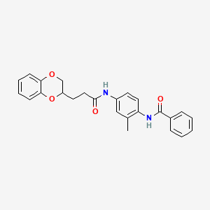 N-(4-{[3-(2,3-dihydro-1,4-benzodioxin-2-yl)propanoyl]amino}-2-methylphenyl)benzamide