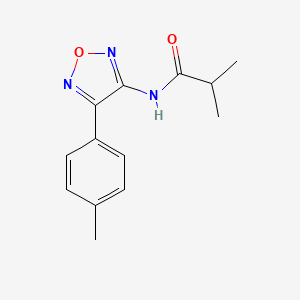 molecular formula C13H15N3O2 B11380895 2-methyl-N-[4-(4-methylphenyl)-1,2,5-oxadiazol-3-yl]propanamide 