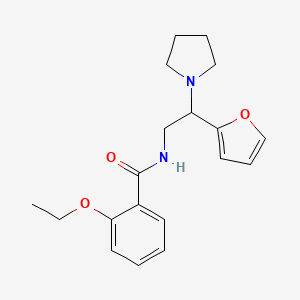 molecular formula C19H24N2O3 B11380896 2-ethoxy-N-[2-(furan-2-yl)-2-(pyrrolidin-1-yl)ethyl]benzamide 