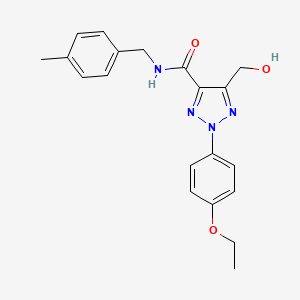 molecular formula C20H22N4O3 B11380905 2-(4-ethoxyphenyl)-5-(hydroxymethyl)-N-(4-methylbenzyl)-2H-1,2,3-triazole-4-carboxamide 