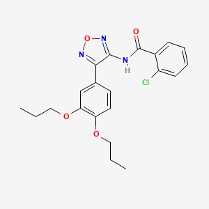 2-chloro-N-[4-(3,4-dipropoxyphenyl)-1,2,5-oxadiazol-3-yl]benzamide