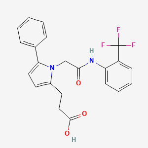 3-[1-(2-oxo-2-{[2-(trifluoromethyl)phenyl]amino}ethyl)-5-phenyl-1H-pyrrol-2-yl]propanoic acid