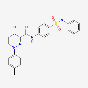 1-(4-methylphenyl)-N-{4-[methyl(phenyl)sulfamoyl]phenyl}-4-oxo-1,4-dihydropyridazine-3-carboxamide