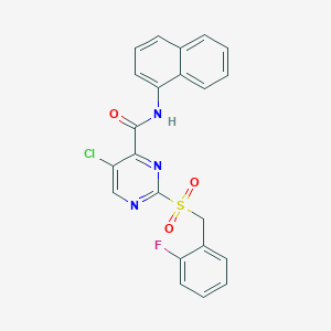 5-chloro-2-[(2-fluorobenzyl)sulfonyl]-N-(naphthalen-1-yl)pyrimidine-4-carboxamide