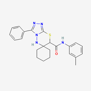 N-(3-methylphenyl)-3'-phenylspiro[cyclohexane-1,6'-[1,2,4]triazolo[3,4-b][1,3,4]thiadiazine]-7'-carboxamide