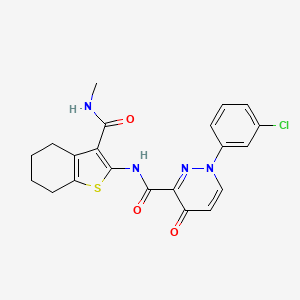 1-(3-chlorophenyl)-N-[3-(methylcarbamoyl)-4,5,6,7-tetrahydro-1-benzothiophen-2-yl]-4-oxo-1,4-dihydropyridazine-3-carboxamide